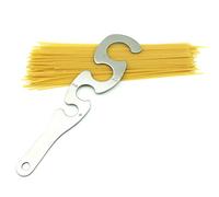OEBUAFI Mesureur de Spaghetti en Acier Inoxydable, Règle en S à 4 Trous | Acier Inoxydable 430 de qualité Alimentaire, Antirouille, Portions pour 2 à 4 Personnes, Fente Latérale pour Chargement