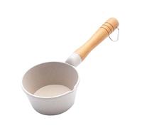 OEBUAFI Mini Poêle à Frire en Pierre Maifan, Conception Profonde pour | Poêle à œufs Antiadhésive, Batterie de Cuisine Portable Compacte, Manche en Bois, Répartition Uniforme de la Chaleur,