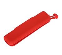 OEBUAFI Mini Sac de Rangement en Silicone pour Stylos, Matériau Doux et Imperméable, Pochette à Crayons Compacte en Silicone, 20x4,9x2,5 Cm pour Fournitures Cosmétiques de Voyage (Rouge (Petit))