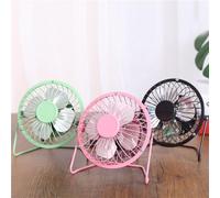 OEBUAFI Mini Ventilateur de Bureau, Ventilateur USB de Table, 4 Pouces, Circulateur D’air en Métal, pour Bureau, Maison, Ordinateur Portable (PINK)