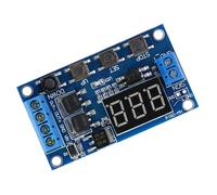 OEBUAFI Module de Relais temporisé Numérique, Minuterie Programmable Multimode 5V à 30V 15A 400W avec écran LCD, Panneau de Commande Industriel, Dispositif de Synchronisation