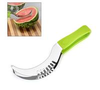 OEBUAFI Outil de Tranchage de Pastèque, en Acier Tranchant, Tranche Efficacement les Melons pour la Cuisine Domestique, Taille 25x2.8cm (GREEN)