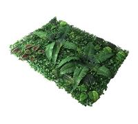 OEBUAFI Panneau Mural en Gazon Artificiel 60x40 Cm, Mur Végétal Réaliste | Matériau PE, Résistant aux UV, Ignifuge, Connecteurs Emboîtables, Découpable pour écran d’intimité, Fond de Fête ou de Jardin