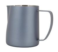 OEBUAFI Pichet à Mousse de Lait en Acier Inoxydable 700 Ml Tasse à Vapeur Expresso avec Bec Double en V Poignée Ergonomique pour de Revêtement Latte Art Facile à Nettoyer (BLUE)
