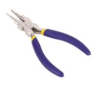 OEBUAFI Pinces à Bijoux à Bec Rond, Outil de Bouclage en Acier au Carbone | Pince à Cintrer les Fils 6 en 1, Conception à Double Ressort à Lames, Poignée Anti Fatigue, pour Réparation de Bijoux et
