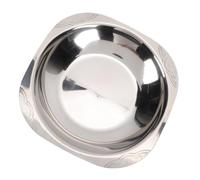 OEBUAFI Plat carré en Acier Inoxydable, 21 Cm, Assiette de Service | Lavable au Lave Vaisselle, Coins Arrondis, Coins à Prise Sûre, 8,3x8,3x1,2in, pour Fruits Sauces Dips
