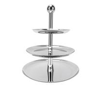 OEBUAFI Plateau à Fruits en Acier Inoxydable, Présentoir à Gâteaux à étages pour Dessert, Buffet de Mariage avec Design Multicouche (Trois Couches)