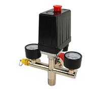 OEBUAFI Pressostat de Compresseur D'air avec Double Régulateur Valve de Contrôle Automatique pour Usage Professionnel 0-12BAR 0-180PSI Plastique Durable