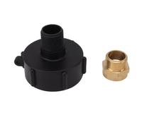 OEBUAFI Raccord Fourre-Tout IBC 2 Pouces Adaptateur de Vidange de Réservoir Vanne de Connecteur étanche avec Joint d'étanchéité pour Tuyau D'arrosage Transfert de Produits Chimiques (Europe Fil Fin)