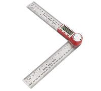 OEBUAFI Règle Numérique en Acier Inoxydable, Mesureur 0-200mm | Écran LCD facile à lire, acier inoxydable durable, mesure d\'angle pratique, précision de ±0,2°, polyvalent pour diverses