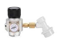 OEBUAFI Régulateur de CO2 Homebrew Régulateur de Gaz Mini Fût de Fût Corny de Robuste en Aluminium 0-30 PSI avec Déconnexion de Verrouillage à Bille de Gaz pour