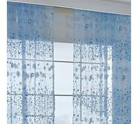 OEBUAFI Rideau Transparent Floral Translucide, Beaux Rideaux en Voile pour Salle D'étude et Cuisine en Polyester Doux, 1 X unité (100x250cm / 39.4x98.4in (Crochets))