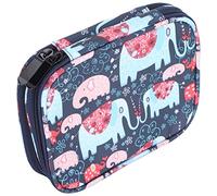 OEBUAFI Sac à Crochet, Organisateur de Rangement pour Tricot avec Fermeture éclair Double Face pour Aiguilles, Crochets et Fils, Tissu Oxford Imperméable 17.5x14x4cm (Tissu Oxford 600D 3)
