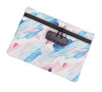 OEBUAFI Sac Anti-Odeur Pochette Anti-Odeur Conteneur Hermétique Doublé de de Carbone Cuir PU Fermeture éclair étanche Verrouillage par Mot de Passe pour L'organisation du Stockage et (Colorful)