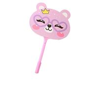 OEBUAFI Stylo à Bille en Forme D'éventail D'animaux Mignons, Type Chapeau Extractible, Recharge Remplaçable, Claire, Couleurs Vives, Porte-stylo Rond, Poignée Confortable, Encre Bleue