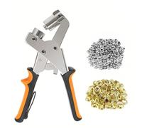 Oeillets avec 100 œillets (diamètre 10 mm), presse à œillets magnétique, kit d'outils pour tissus, bâches, tentes. 50 pièces argentées, 50 pièces dorées