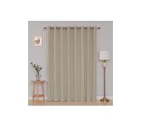 Oeillets Occultant Rideau Thermique Isolant Rideau Enfant Garçon Tissu Beige Foncé Rideau Grande Hauteur 254x213cm Decoration Chambre Enfant Bébé
