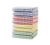 Oeleky Lot de 8 torchons de Cuisine absorbants en Coton pour sécher la Vaisselle, 38,1 x 66 cm (Multicolore, 38,1 x 66 cm)