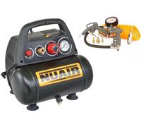 Compresseur sans huile - NuAir - 6L - 8 bar - 1,5 KM - 3400 tours/min - 180 l/min - 93 dB - 230 V - 10 kg