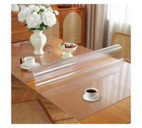 OELZWVN Nappe Effet Givré Épaisse, Protection de Table Effet Givré 1,5 mm, 40x60cm, avec Bords Biseautés, Protection de Table en PVC, Antidérapante, Résistante aux Rayures