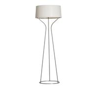 Örsjö Belysning Lampadaire Aria acier inoxydable. abat-jour blanc