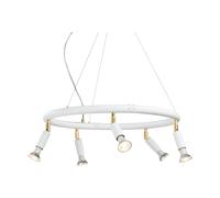 Örsjö Belysning Spot plafonnier Star round 5 Ø60 cm Acier blanc