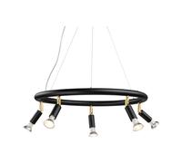 Örsjö Belysning Spot plafonnier Star round 5 Ø60 cm Acier noir