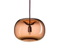 Örsjö Belysning Suspension allongée Pebble arrondie rouge oxyde-verre
