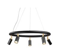 Örsjö Belysning Suspension et applique ronde Starlight Ø60 cm Noir laque structuré RAL 9005