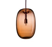 Örsjö Belysning Suspension Pebble rouge sang. allongé. verre