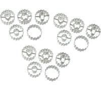 Oetker 15 Mini-Linzer Set d'emporte-pièces, emporte-pièces pour Noël, emporte-pièces de haute qualité pour biscuits, gâteaux et fondant, motifs variés (couleur : argent), quantité : 1 x 15er Set