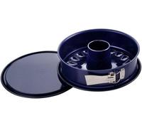 Oetker Moule à charnière Ø 26 cm avec fond plat & tubulaire - Bleu - Résistant aux coupures et aux rayures