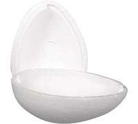 Oeuf En Polystyrène, 2 Parties, 2 Hémisphères, Hauteur 15 Cm