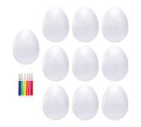Oeufs de Paques Decoration, 10 œuf de Pâques, Faux œufs En Mousse, Peinture de Bricolage de Paques Fabrication d'œufs En Polystyrène, œufs de Pâques pour Peinture de Printemps Faite à La Main, 150mm