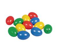 Oeufs Plastiques, 4,5cm , 4 Couleurs Assorties, Sachet 12 Pces