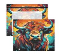 Oeuvre De Fantaisie Bison Trousses à Crayons Transparentes pour Chevet,Compatibles avec les Classeurs à 3 Anneaux(2 Pack)