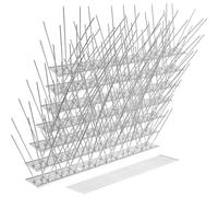 OFFCUP 1.75M Pic Anti Pigeon, 25cm x 7PCS Pique en Acier Inoxydable Anti-Oiseaux Pics Anti Chat avec 10 Attaches-Câbles pour Toitures Rebords Balcons Effrayer Corbeaux Moineaux Hirondelles