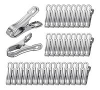 OFFCUP 35pcs Clips de Film, 12mm Pinces de Jardin en Acier Inoxydable pour Serre, Clips de Fixation Solide aux Intempéries Arceaux de Jardin pour Tissu d'Ombrage, Couverture Végétale Serre