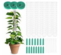 OFFCUP 6pcs Tuteur Plantes, Monstera Poteau de Plantes Grimpante Tuteur | Empilable Tuteur Sphaigne avec 14 Étiquette et 3 Velcro, Poteau de Plant pour Maison Jardin de Plante Interieur