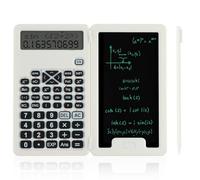 OFFCUP Calculatrice Scientifique avec 5 Pouces Tableau d'Ecriture Effaçable | 240 Fonctions Pliable Calculatrices de Bureau, Calculatrice Ti College Plus pour L'École, Lycée, Ingénieur, Collège (Blanc)