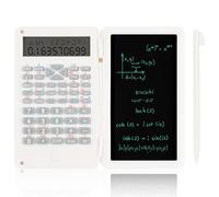 OFFCUP Calculatrice Scientifique avec 6 Pouces Tableau d'Ecriture Effaçable | 240 Fonctions Pliable Calculatrices de Bureau, Calculatrice Ti College Plus pour L'École, Lycée, Ingénieur, Collège (Blanc)