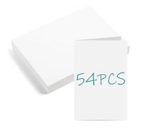 OFFCUP Cartes Postales Vierges A6, 54pcs Carte Vierge, Cartes Pliantes Blanc 15x10cm, Carte à personnaliser pour Imprimante Écriture, DIY Remerciement 210g/m²