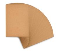 OFFCUP Cartes Postales Vierges A6, 54pcs Carte Vierge, Cartes Pliantes, Carte en Papier Kraft 15x10cm pour Imprimante Écriture DIY Remerciement (Marron)