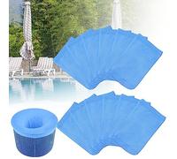 OFFCUP Chaussette Skimmer Piscine, 12pcs Chaussettes de Skimmer, Pool Skimmers Socks, Prefiltre Filtre Skimmers Piscine Nylon Élastique pour Panier Écumoire-Bleu