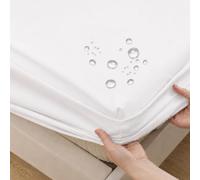 OFFCUP Drap Housse, 90x200 cm Housse de Matelas, Alese Imperméable, Protege Matelas avec Élastique Tout Autour, Housses Bonnet 30 cm Lavable en Machine, Respirant et Résistant, Blanc