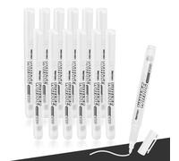 OFFCUP Marqueur Blanc, 12Pcs Feutre Acrylique, Feutre Blanc Permanent, Imperméable Séchage Rapide Stylo Marqueurs Blancs pour la Peinture sur Roche Pierre Céramique Verre Bois Pneu Tissu Métal Toile