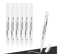OFFCUP Marqueur Blanc, 12Pcs Feutre Acrylique, Feutre Blanc Permanent, Imperméable Séchage Rapide Stylo Marqueurs Blancs pour la Peinture sur Roche Pierre Céramique Verre Bois Pneu Tissu Métal Toile