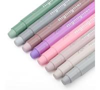 OFFCUP Marqueurs Surligneur Bible, Ensemble de Marqueur Surligneur Secs 8 Couleurs, Marqueurs Bibliques sans Bavure, Ensemble De Surligneurs Gel pour Marquer et Surligner Des Notes Bibles