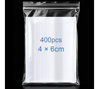 OFFCUP Sachets Plastique Transparents, 400 Pièces Pochette Zip, Refermables Sac Scellé, Petite 4 * 6cm Sac de Rangement pour La Cuisine Loisirs Créatifs Perles Échantillons Biscuits Bonbons Graines