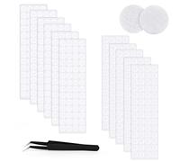 OFFCUP Scratch Autocollant Rond, 280 Paires Pastille Scratch Autocollant Crochets et Boucles, 20mm Blanc Double Face Rond Pastille Adhesive Collant Point, pour DIY, Artisanat etc